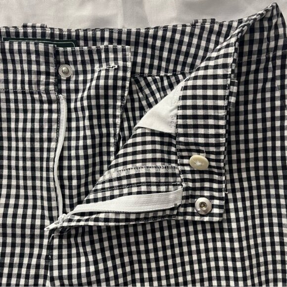 Lauren Ralph Lauren Gingham Check Ankle Pants Stretch 6 - Picture 6 of 10